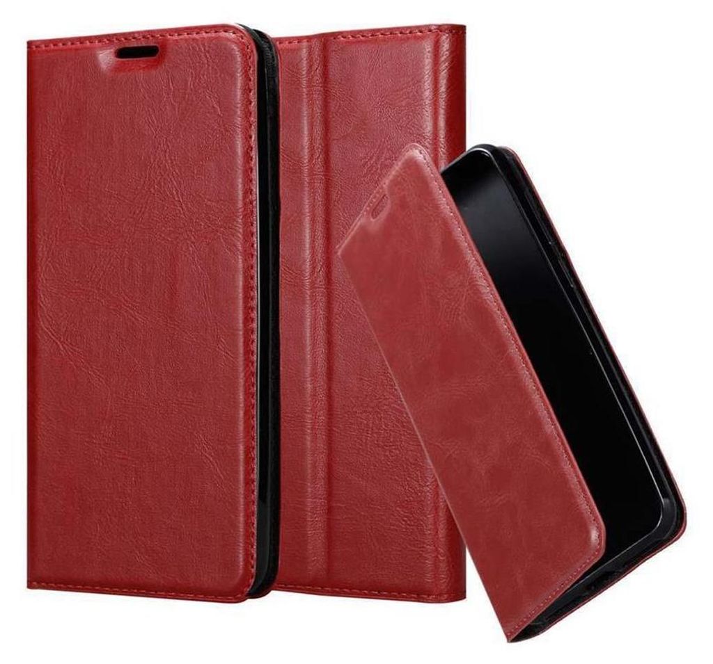Cadorabo Hülle für Samsung Galaxy A70 / A70s Schutz Hülle in Rot Handyhülle Etui Case Cover Magnetverschluss