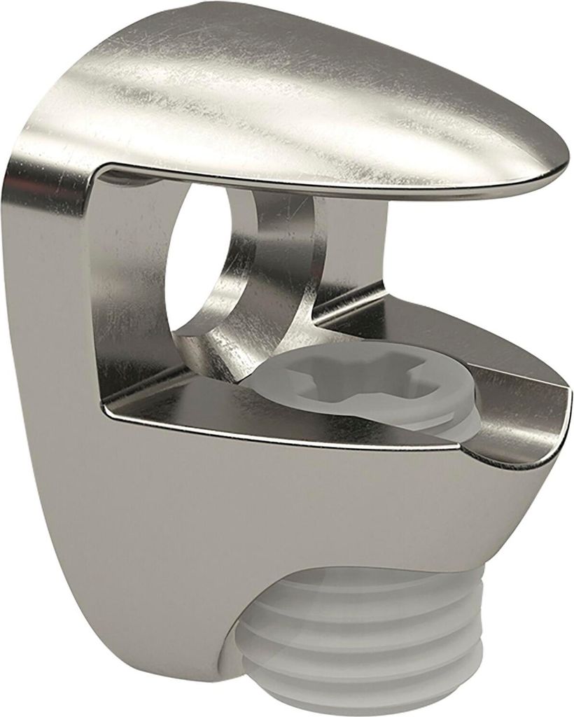 ITALIANA FERRAMENTA Glasbodenträger Cobra zum Anschrauben, Glas 5-6mm VPE 100 ST