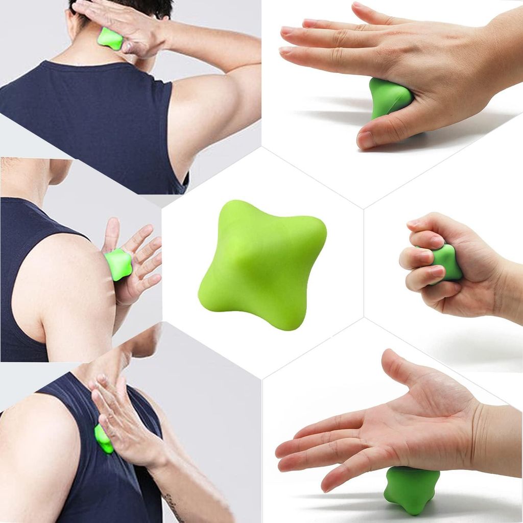 Handtrainer und Fingerkraftverstärker Set mit Massageball und Stressball