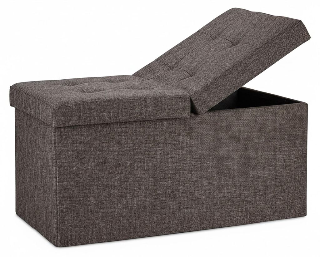 Relaxdays Sitzbank, mit Stauraum, faltbar, gepolstert, Produktbild 