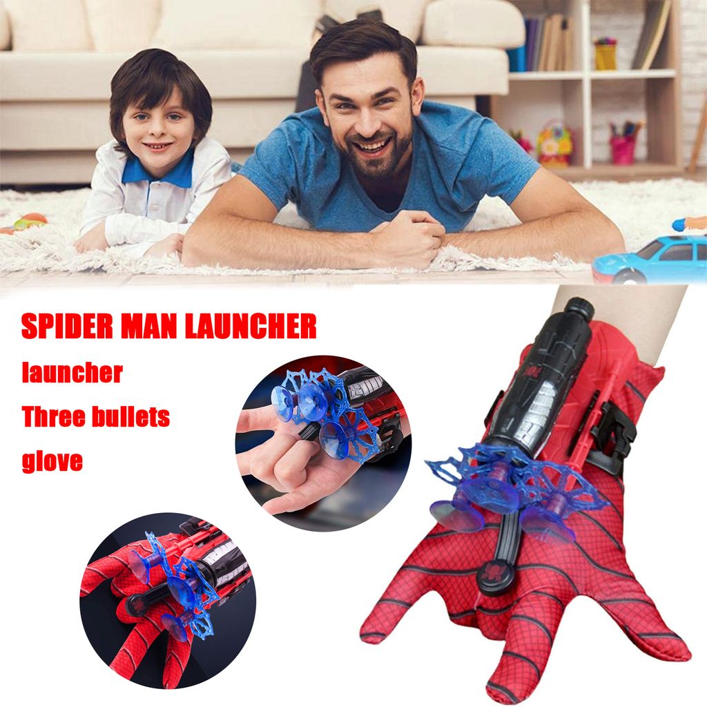 Kid Spielzeug Spider-Man Handschuh Netz Shooter Dart Blaster Launcher Spiderman 