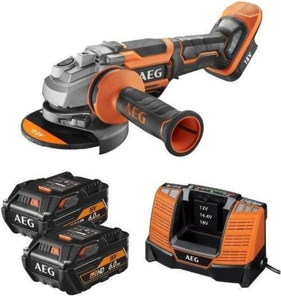 Aeg Szlifierka Kątowa 125Mm, 18V, Bezszczotkowa, Zestaw Zdjęcie produktu 
