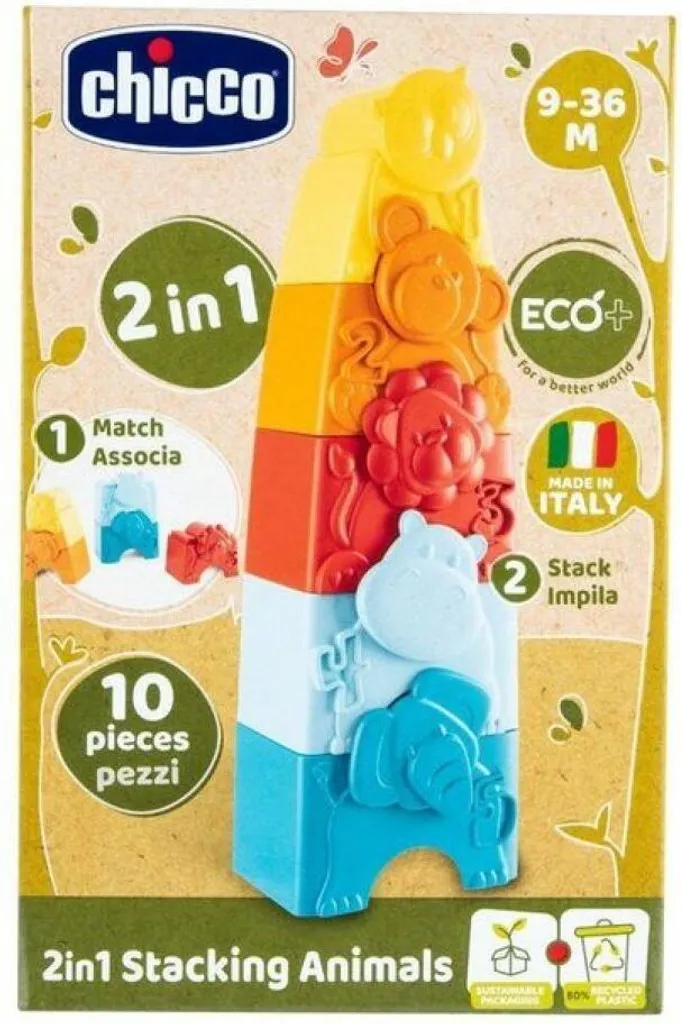 Puzzle 2en1 Chicco ECO+ : Jouet Éveil Éco-Responsable sans Risque Bébé - 15