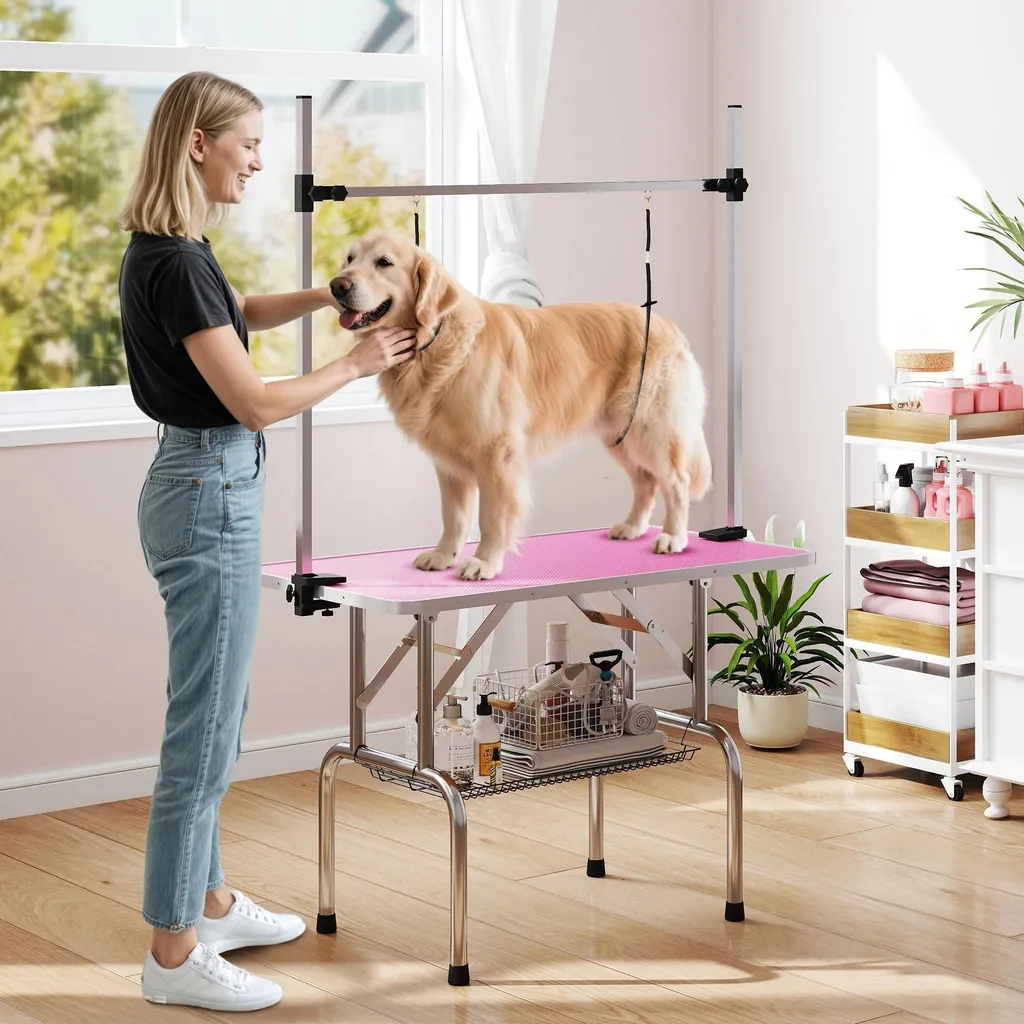 Table de toilettage stable et pliable : fini les glissades de votre chien