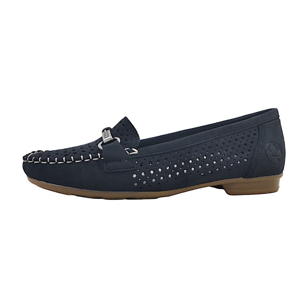 Rieker Namur Damenschuhe Halbschuhe Slipper Blau Freizeit, Produktbild 