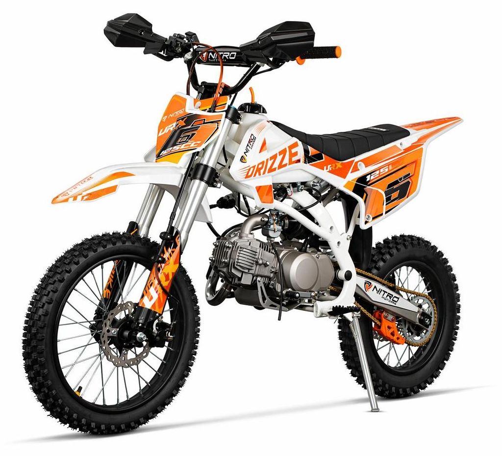 125ccm Dirtbike Cross Bike Pocketbike 4 Takt 4 Gang Drizzel URX 17/14 Orange