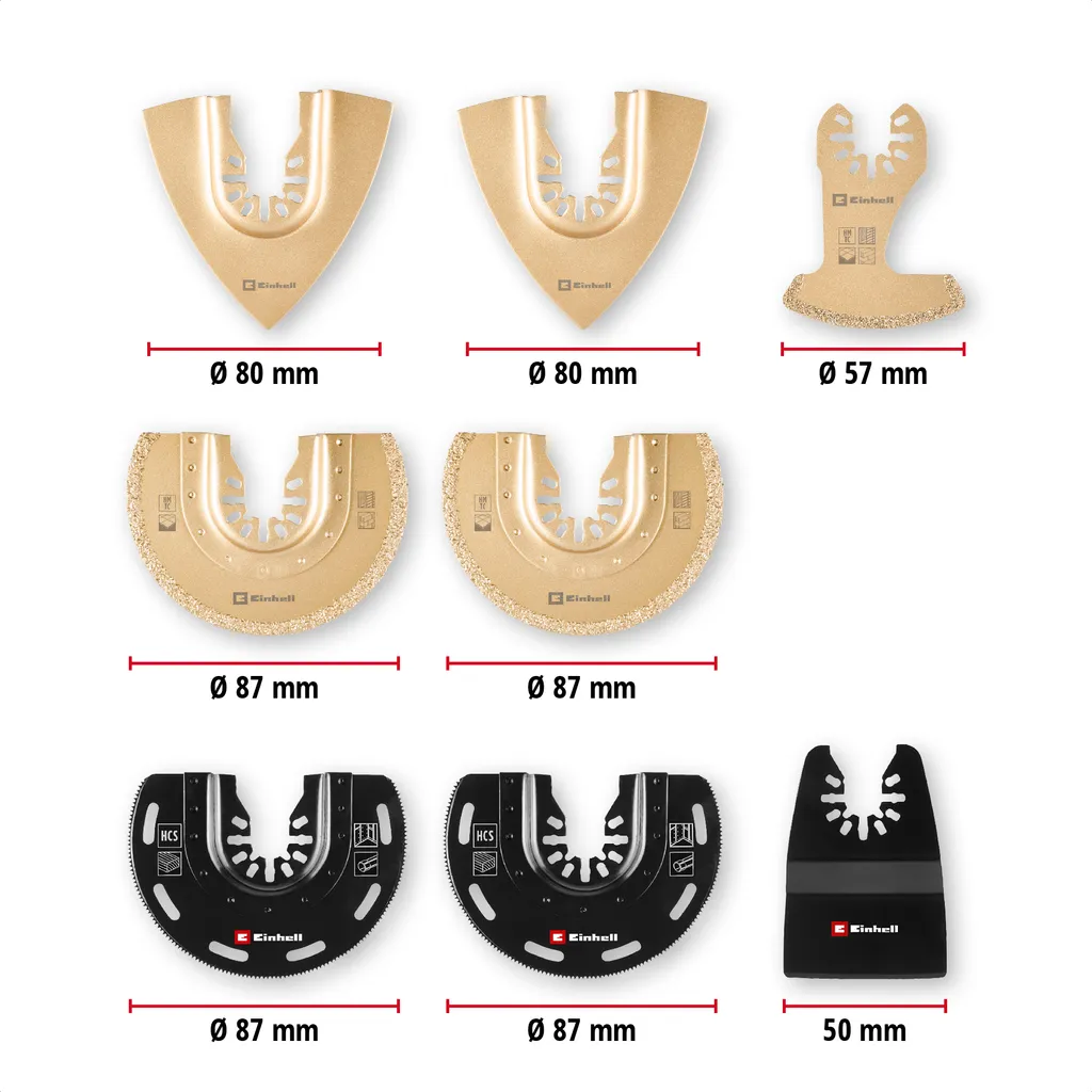Set d'accessoires pour outil multifonction Einhell en coffret rigide - 13