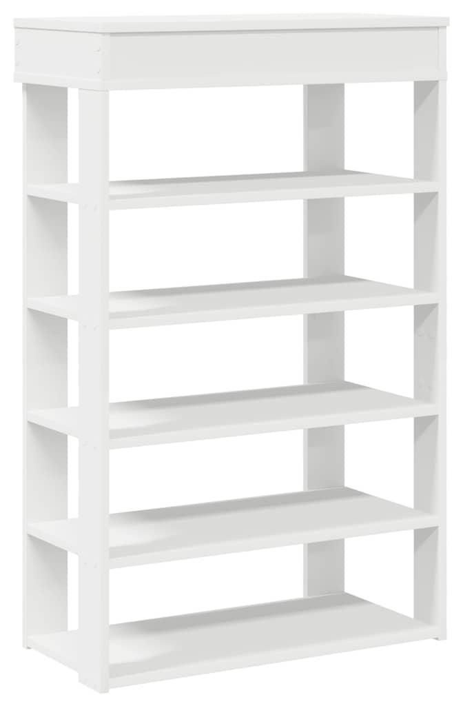 vidaXL Portascarpe bianco 60x30x98 cm Materiale a base di Immagine del prodotto 