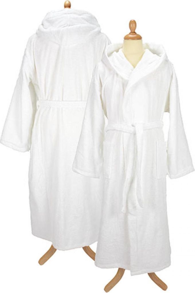 A&R 026.50 | Herren Bademantel mit Kapuze Bathrobe with Hood - Farbe: White - Größe: XXL