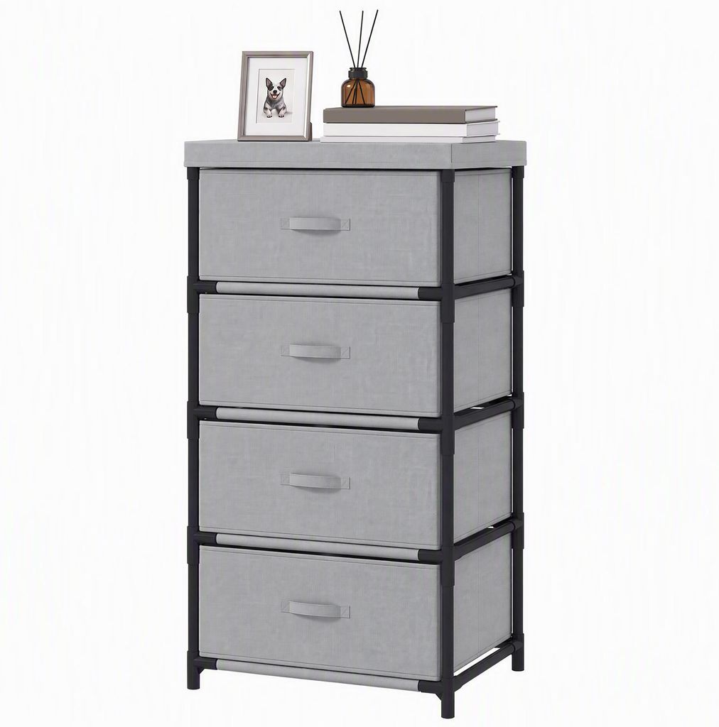 HOMCOM Kommode mit 4 Schubladen, 42 x 32 x 80 cm, Produktbild 