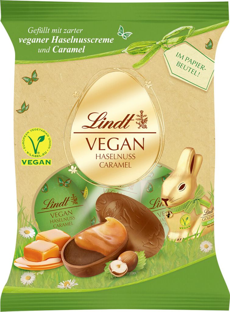 Lindt eggs hazelnut caramel vegan with oat flour bag 90g Zdjęcie produktu