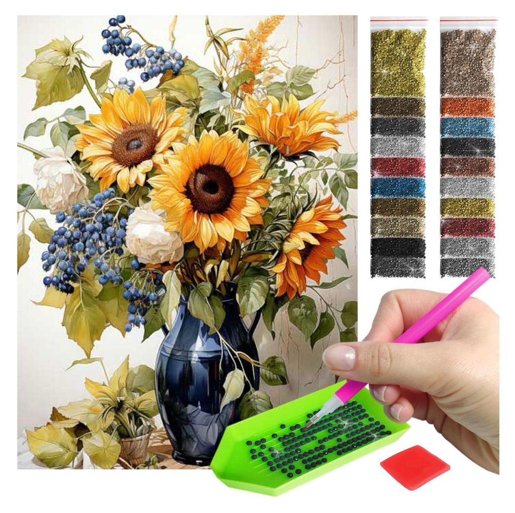 ARTULIO Diamond Painting Set - Bunter Blumenstrauß im Produktbild 