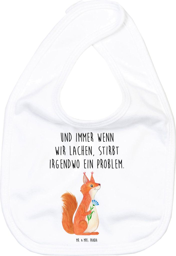 Mr. & Mrs. Panda Lätzchen Eichhörnchen Blume - Weiß - Produktbild 
