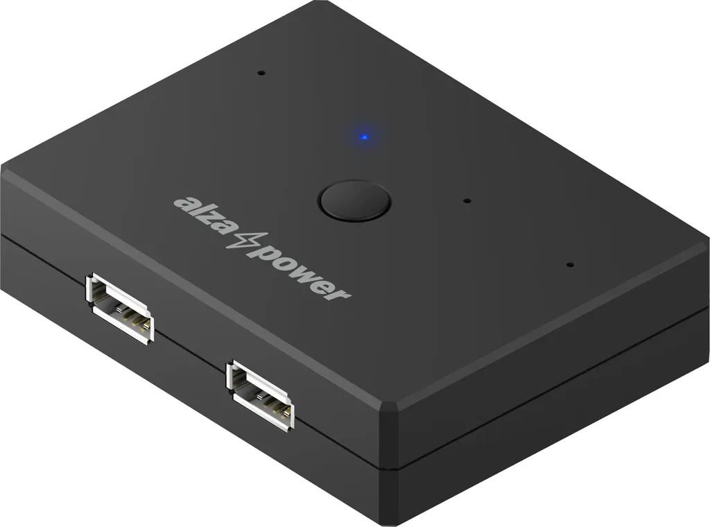 Sélecteur KM AlzaPower 2 In 4 Out USB 2.0 Commutateur avec Bouton