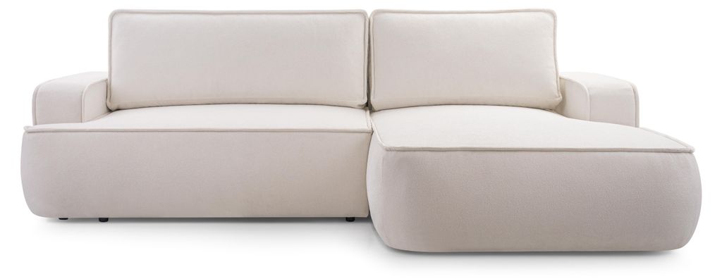 Masseno Ecksofa SOLO mit Schlaffunktion L-Form, Sofa mit Bettkasten, Wohnzimmersofa, Couch, Soffa, Bettsofa, Couchgarnitur- Beige, GERRA 10