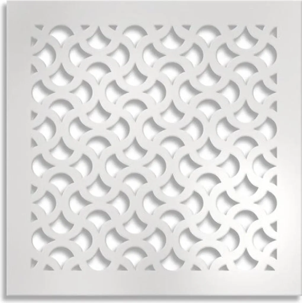 Separè Giardino DROPS PVC Bianco 98x98 | Pannello Parasole Traforato