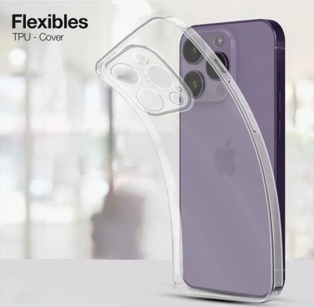 Slim Cover für Apple iPhone 14 Pro Max Hülle Transparent Flexibel Elastisch Backcover Schutzhülle Handyhülle