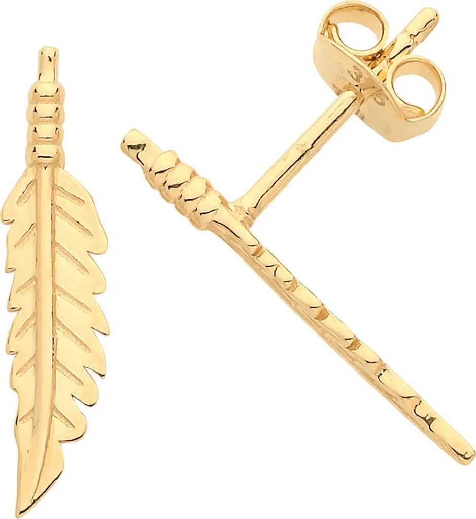 Créoles Anneaux en Or 9K pour Femme 17mm x 4mm - Bijou Classique Chic