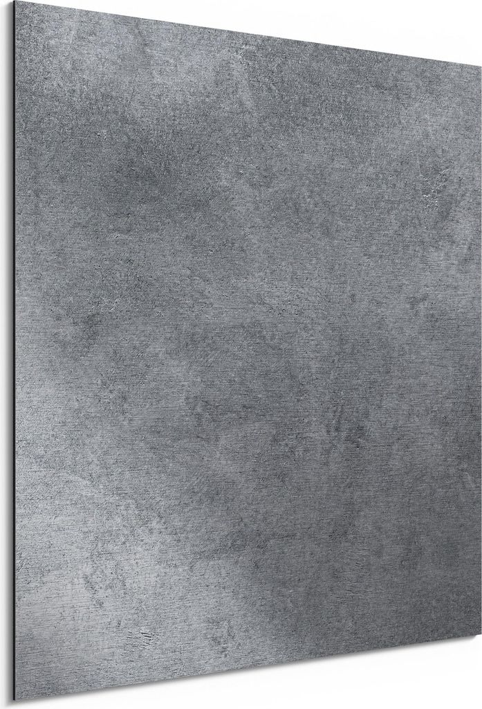 DEQORI Alu-Dibond Bild Silber 30x30 cm 'Betonstruktur im Detail' Wandbild Metall dünn