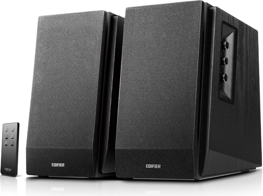 Edifier R1700BT BK Lautsprechersystem (66W) für TV/PC/Notebook/Tablet/Smartphone, Regallautsprecher in Schwarz (Generalüberholt)