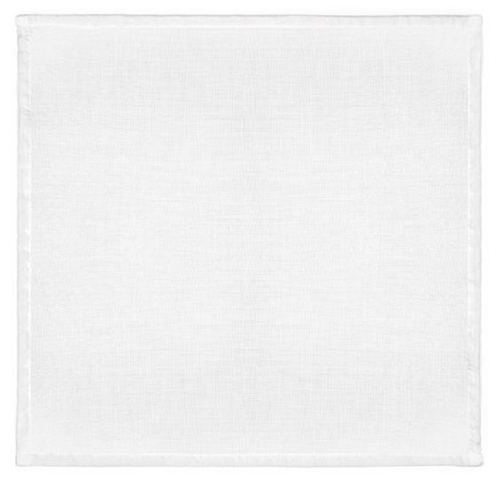 Serwetki materiałowe białe 40 x 40 cm 4 sztuki Zdjęcie produktu 