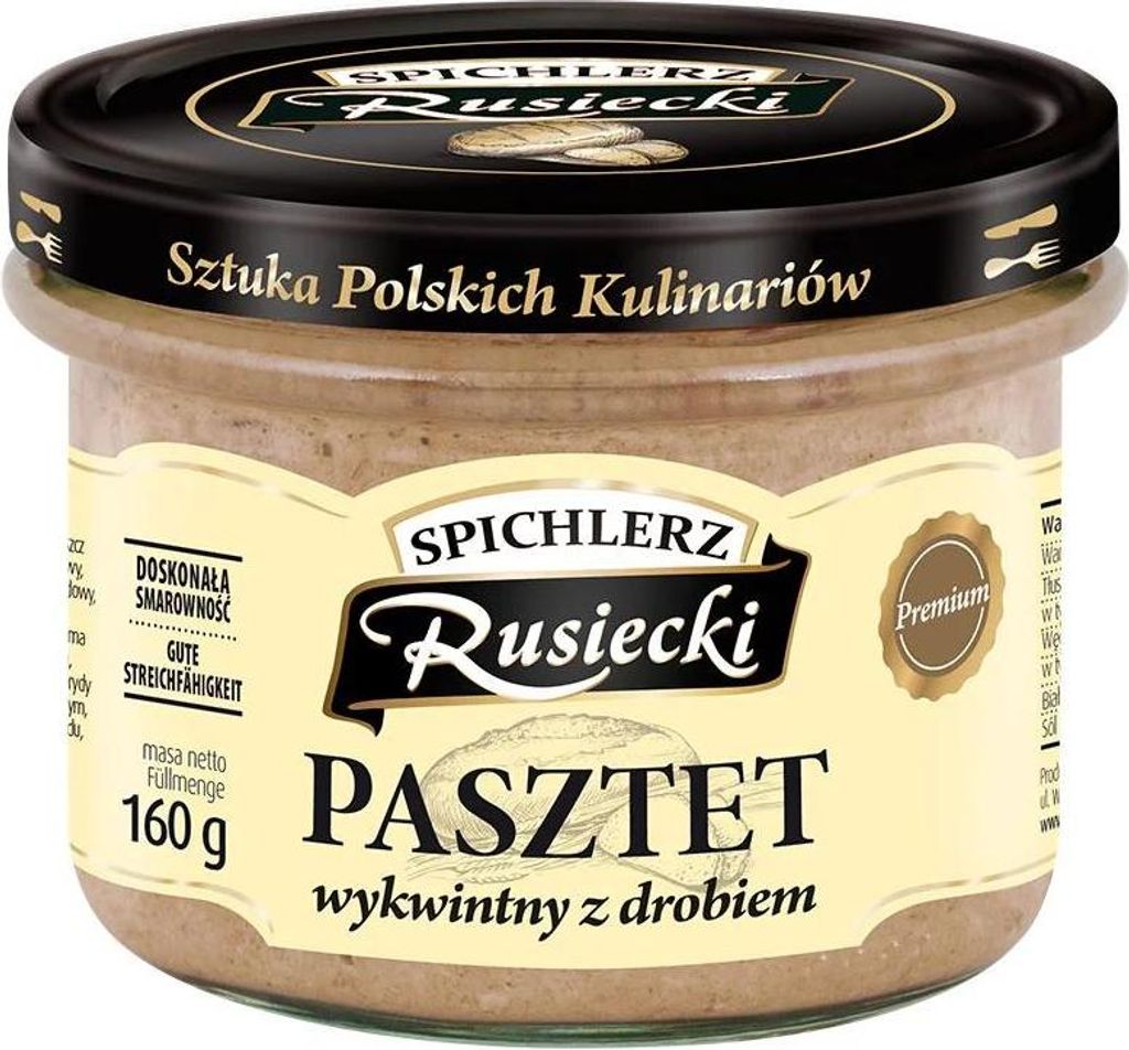Rusiecki "Pasztet wykwintny z drobiem" Geflügelleberwurst Produktbild 