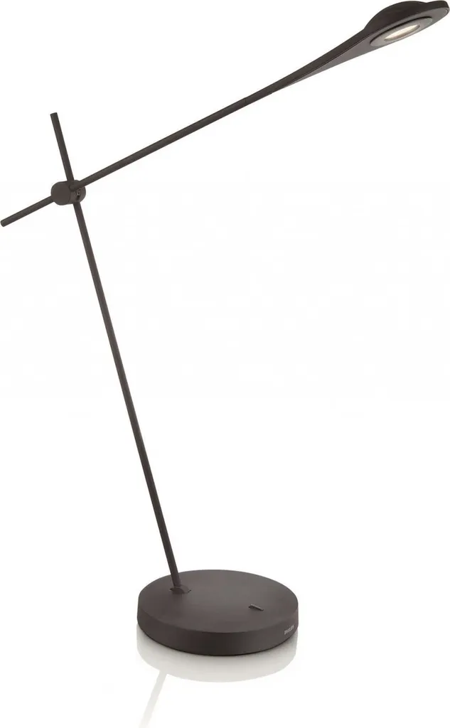 Lampe de bureau LED Philips Ledino noire pour bureau d'architecte ou PC