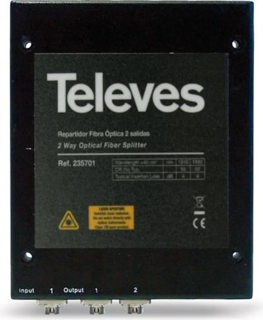Répartiteur optique TELEVES OVT2N pour diviser le signal fibre