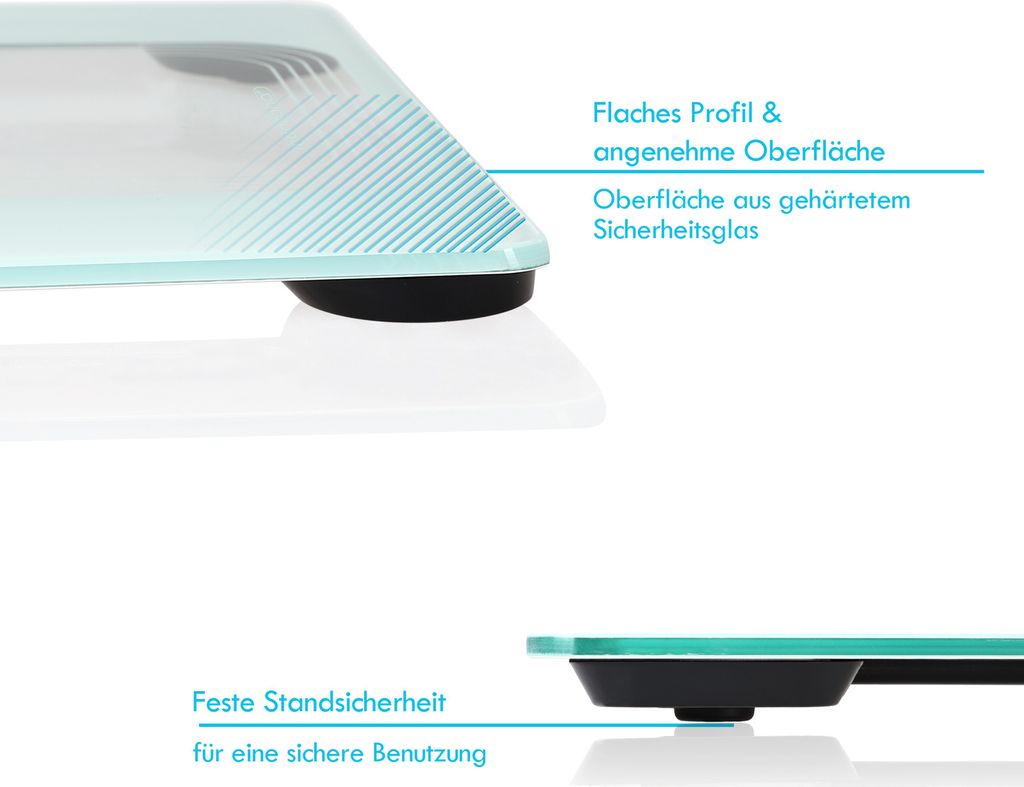 MONZANA® Digitale Personenwaage hochpräzise DMS-Sensoren Produktbild 5