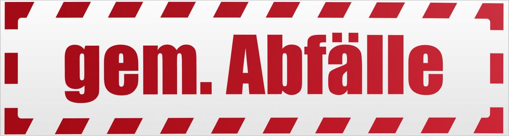 Kiwistar gem. Abfälle gestreift Magnetschild Schild magnetisch - 45cm Rot - reflektierend - Magnetfolie für Auto PKW Kfz