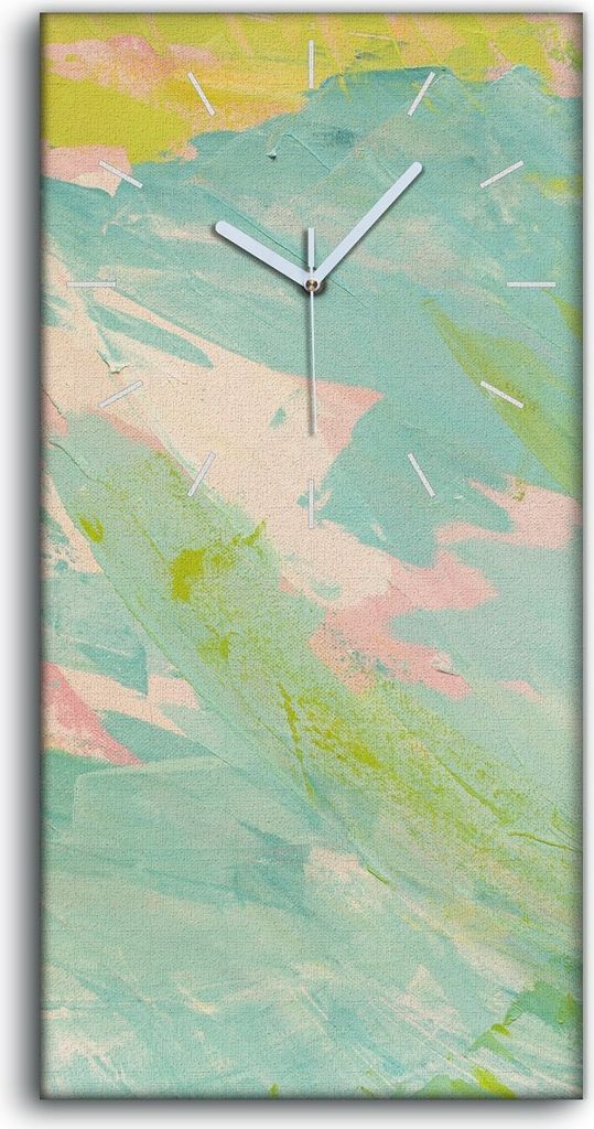 Wandbild Leinwand Bilder Wanduhr Geräuschlos Kunstdruck 30x60 Abstrakte Kunst - weiße Hände