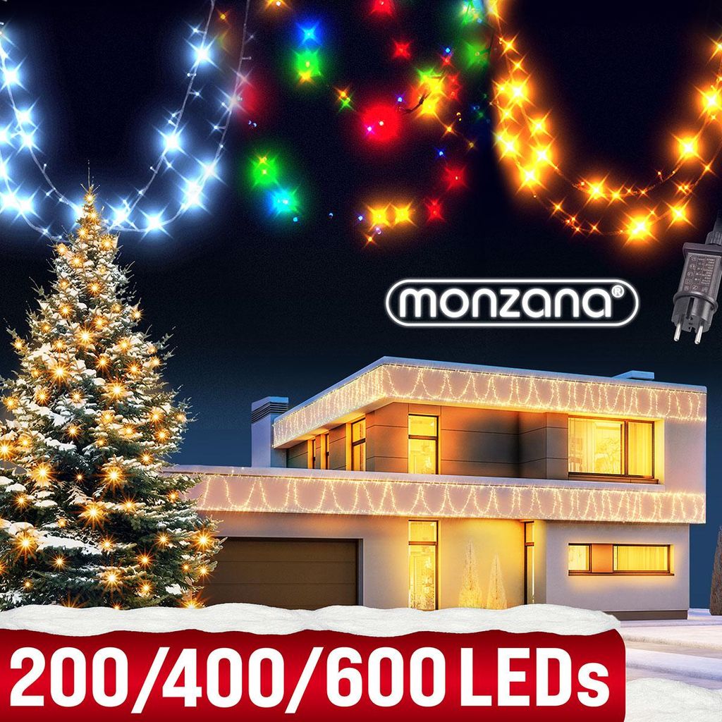 Monzana Guirlande lumineuse 400 LED Blanc chaud Image du produit 