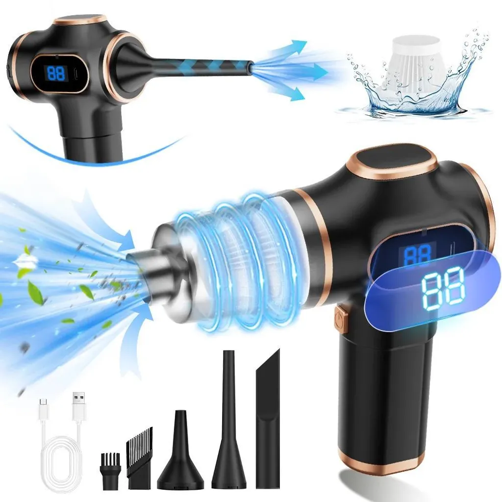 Aspirateur Portable Voiture Sans Fil Modèle 508 Noir Haute Puissance