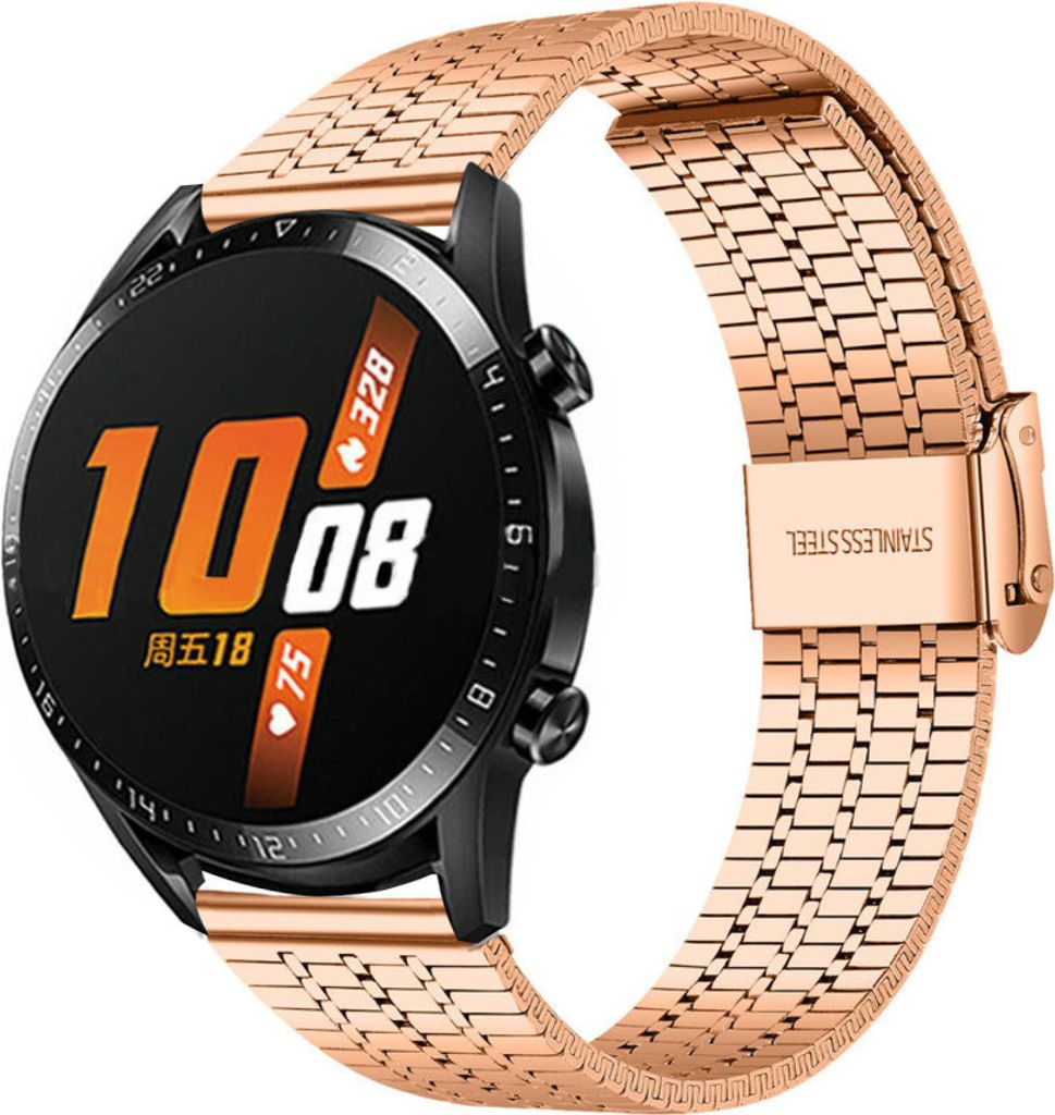 Strap-it Huawei Watch GT 2 Edelstahlarmband (Rosagold)
