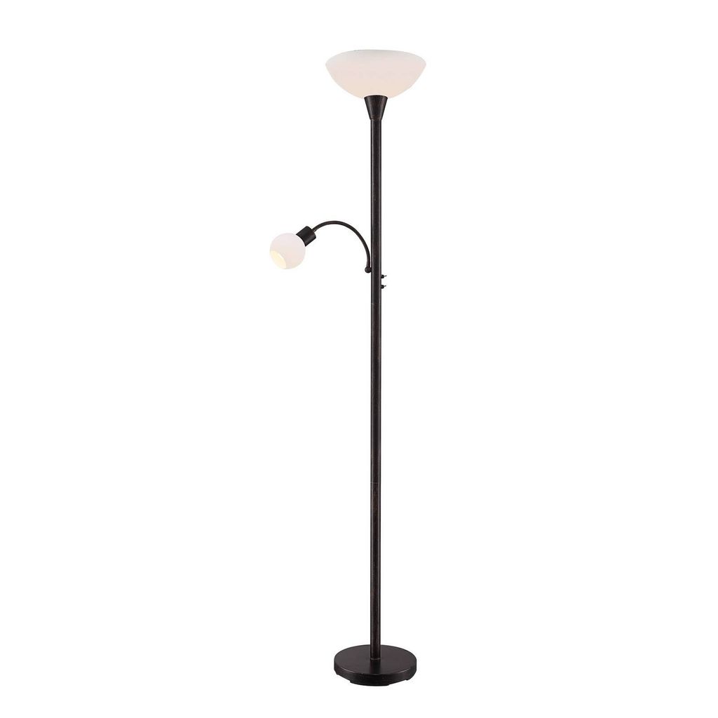 Lindby Stehlampe Elaina, Leselicht, rostfarben, 180 cm, E27