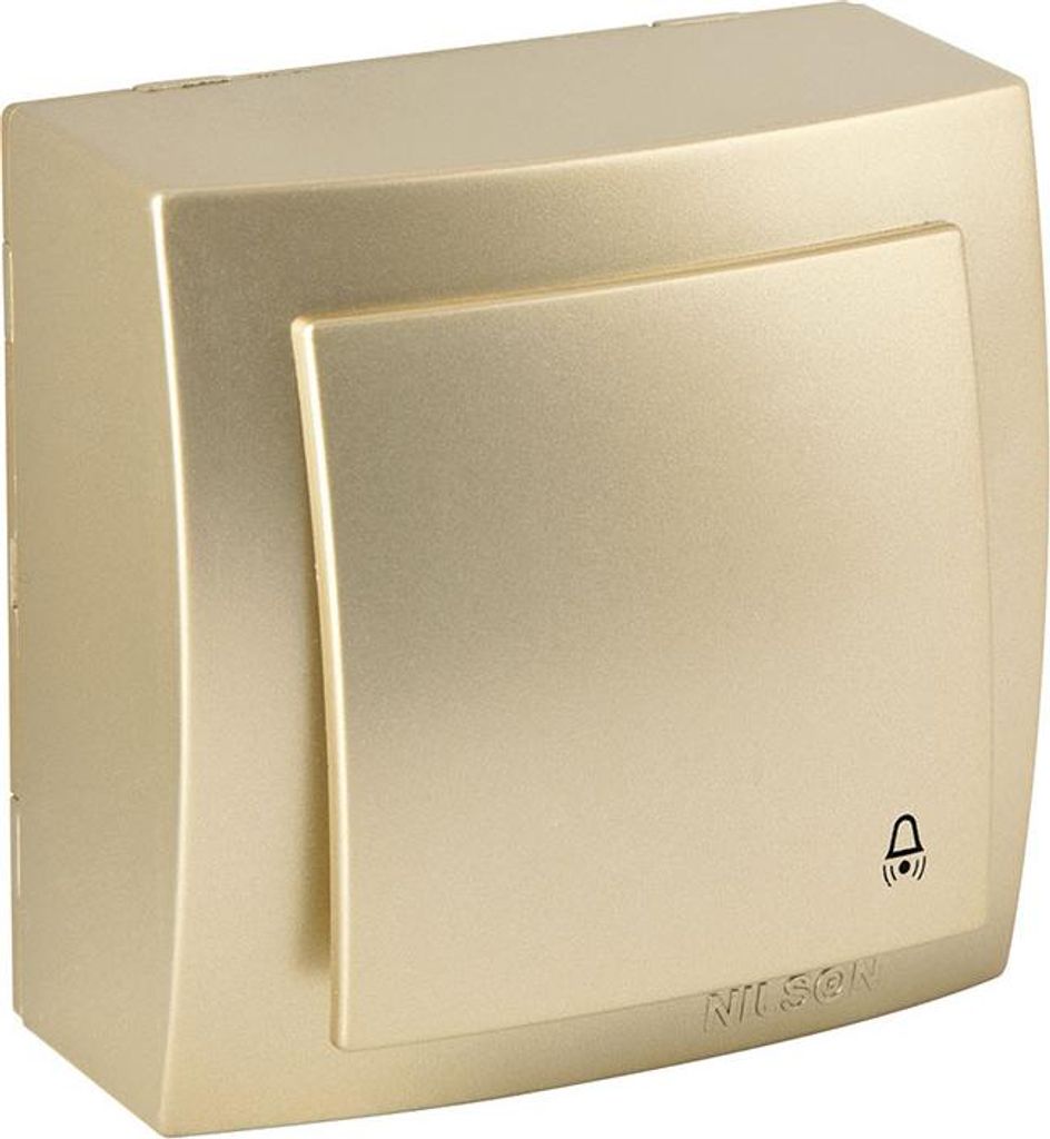 Klingeltaster Gold Metall Optik – Aufputz IP20 für Innen – THEMIS