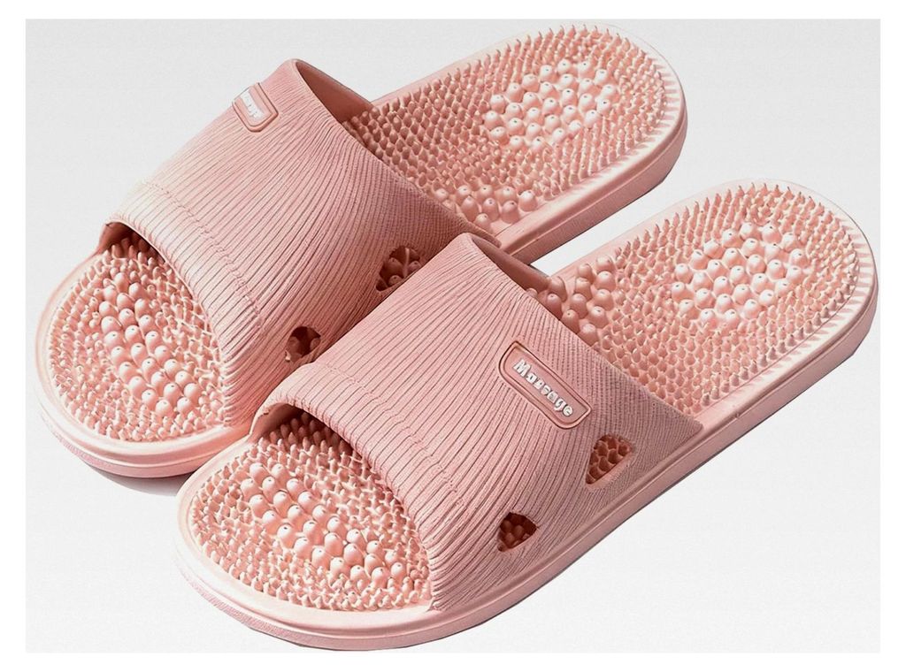 Fußbürste, 2 Stück Fußmassage Hausschuhe Akupressur Massage Schuhe für Herren und Damen, rutschfeste Fußmassagegeräte für Badewanne und Dus...