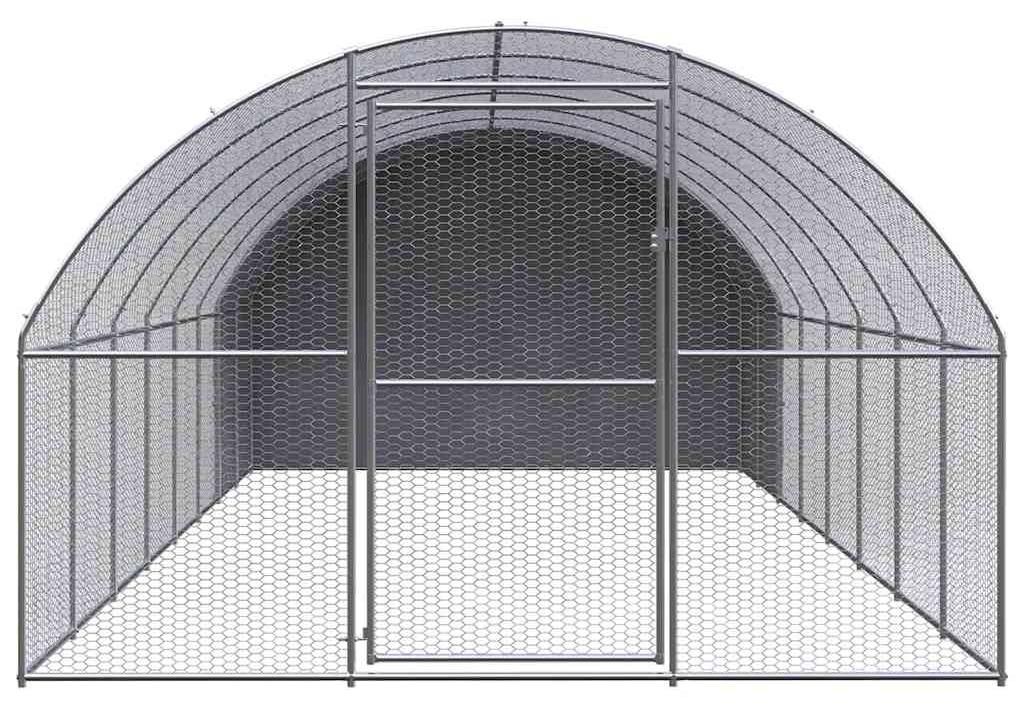 vidaXL Vonkajší kurník 3x8x2 m Pozinkovaná oceľ Obrázok produktu 
