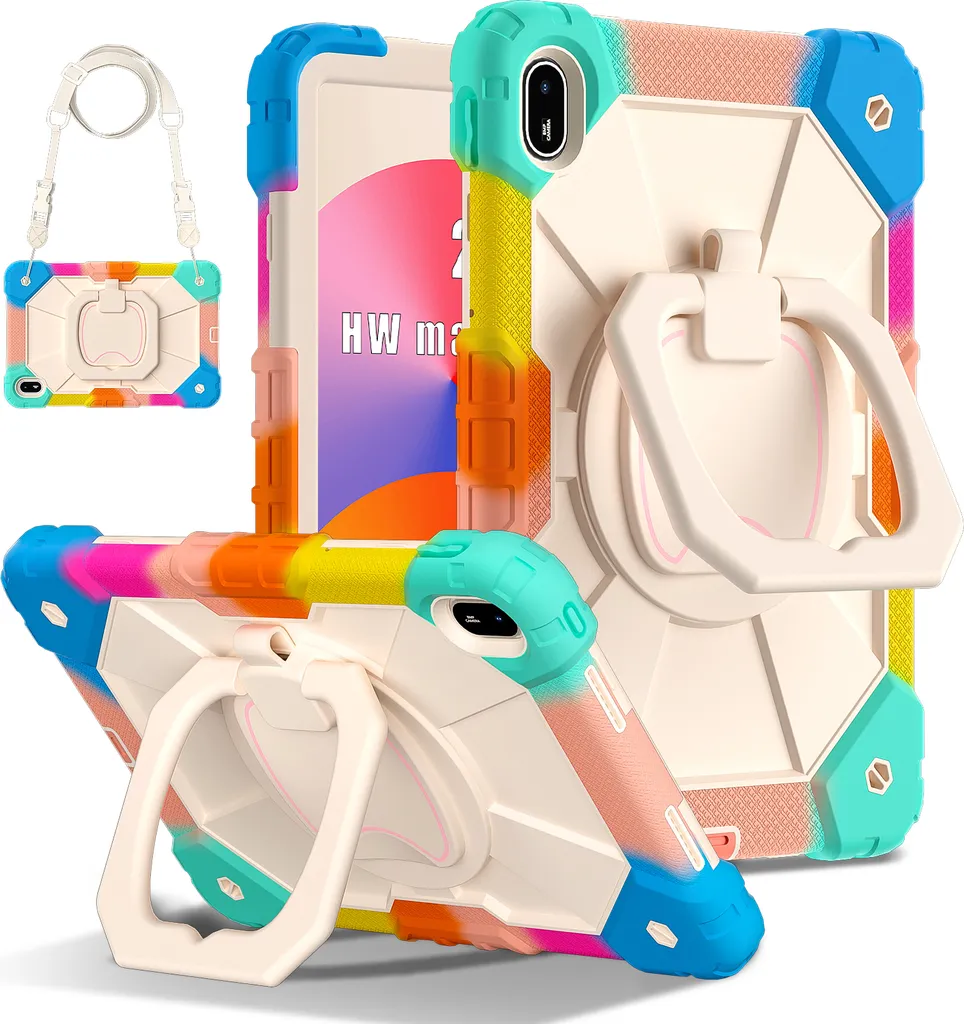 Étui Huawei MatePad SE 11 2024 - Coque de protection rose avec support