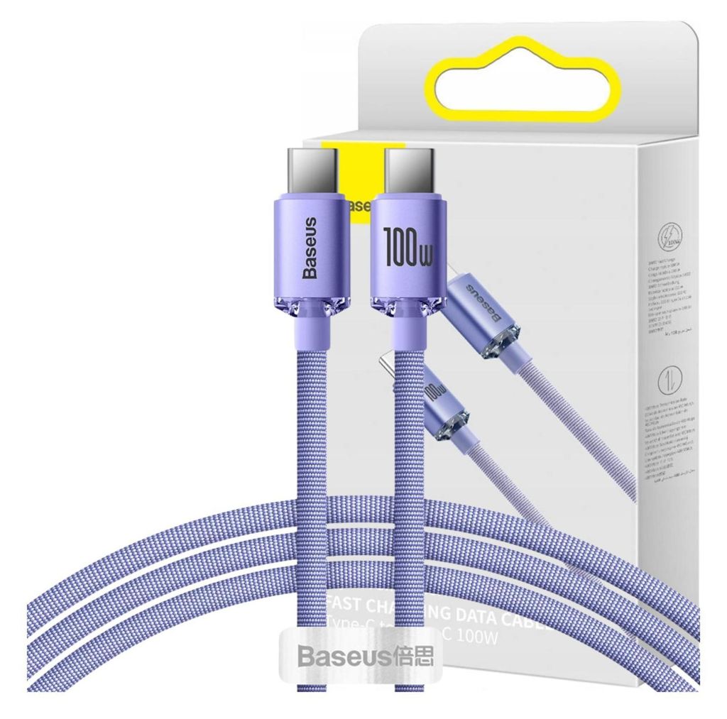 Cable Usb-C Do Usb-C Baseus Crystal Shine,100W, 1.2M Image du produit 