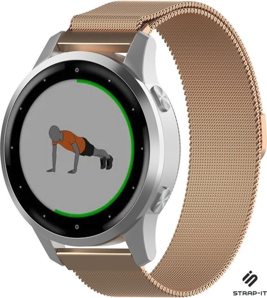 Strap-it Milanese Armband - Kompatibel mit Garmin Vivomove 3s Armband 40mm - Hochwertiges Material -Edelstahl Magnetische verschluss für Armband R...