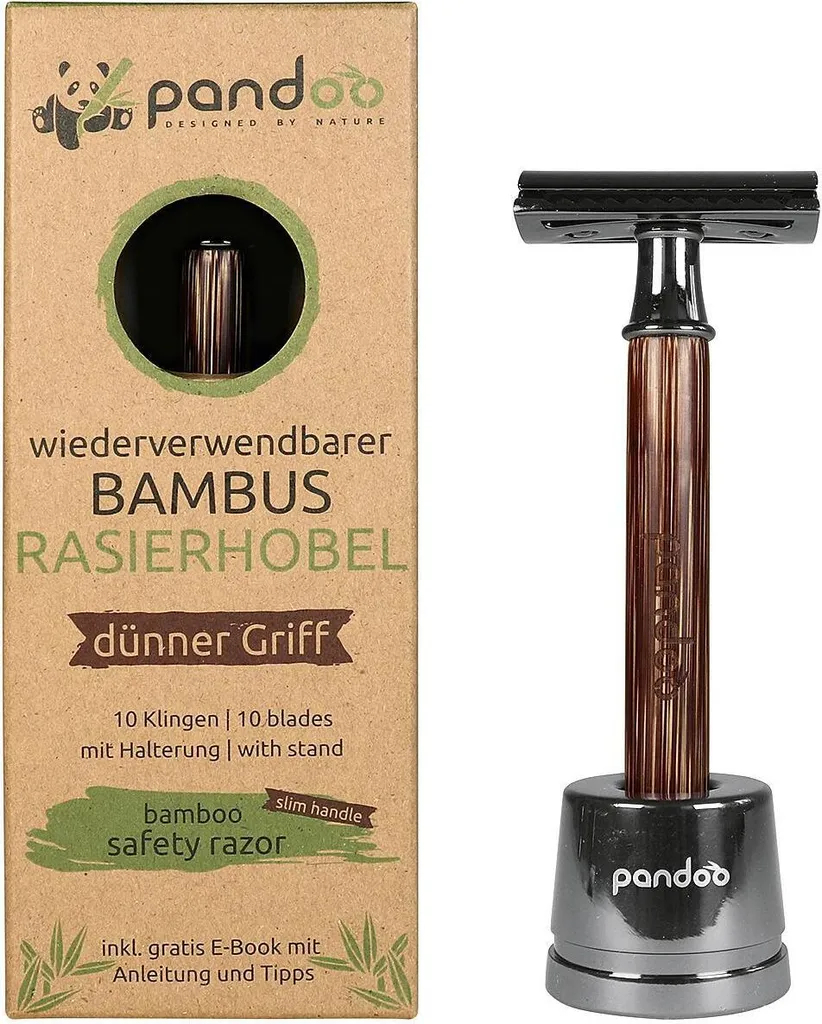 Rasoir de Sûreté Écologique en Bambou et Inox avec 10 Lames Incluses