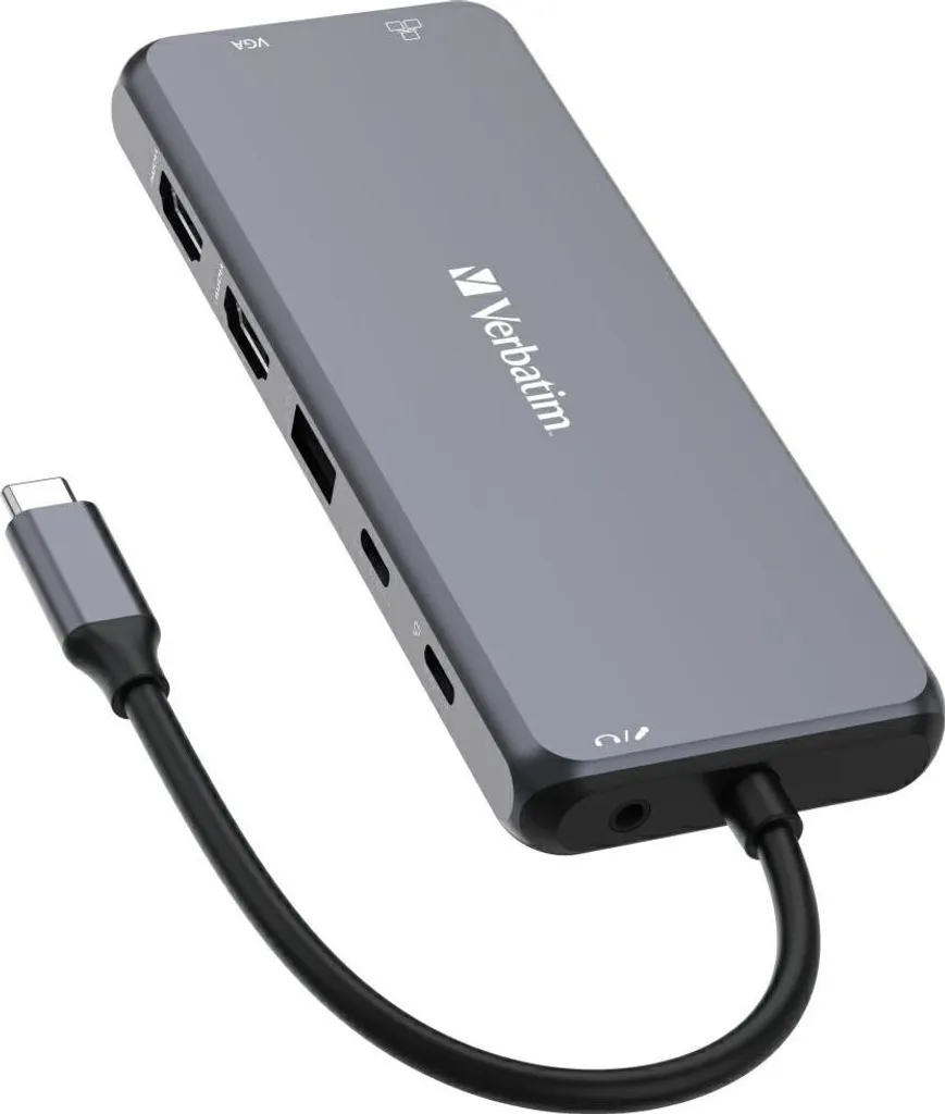 Verbatim 32154 Hub USB-C Pro 14 Porte | Docking Station CMH-14 Professionale