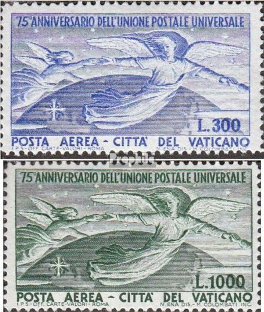 Briefmarken Vatikanstadt 1949 Mi 161-162 (kompl.Ausg.) postfrisch Weltpostverein