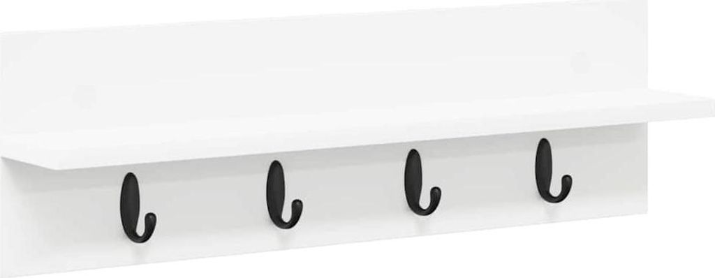 vidaXL Nocna szafka naścienna, biała, 60 x 10,5 x 18 cm, Zdjęcie produktu 