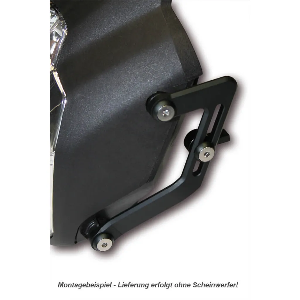 Porte-lampe HIGHSIDER UB1 noir en acier pour phare de moto ajustable