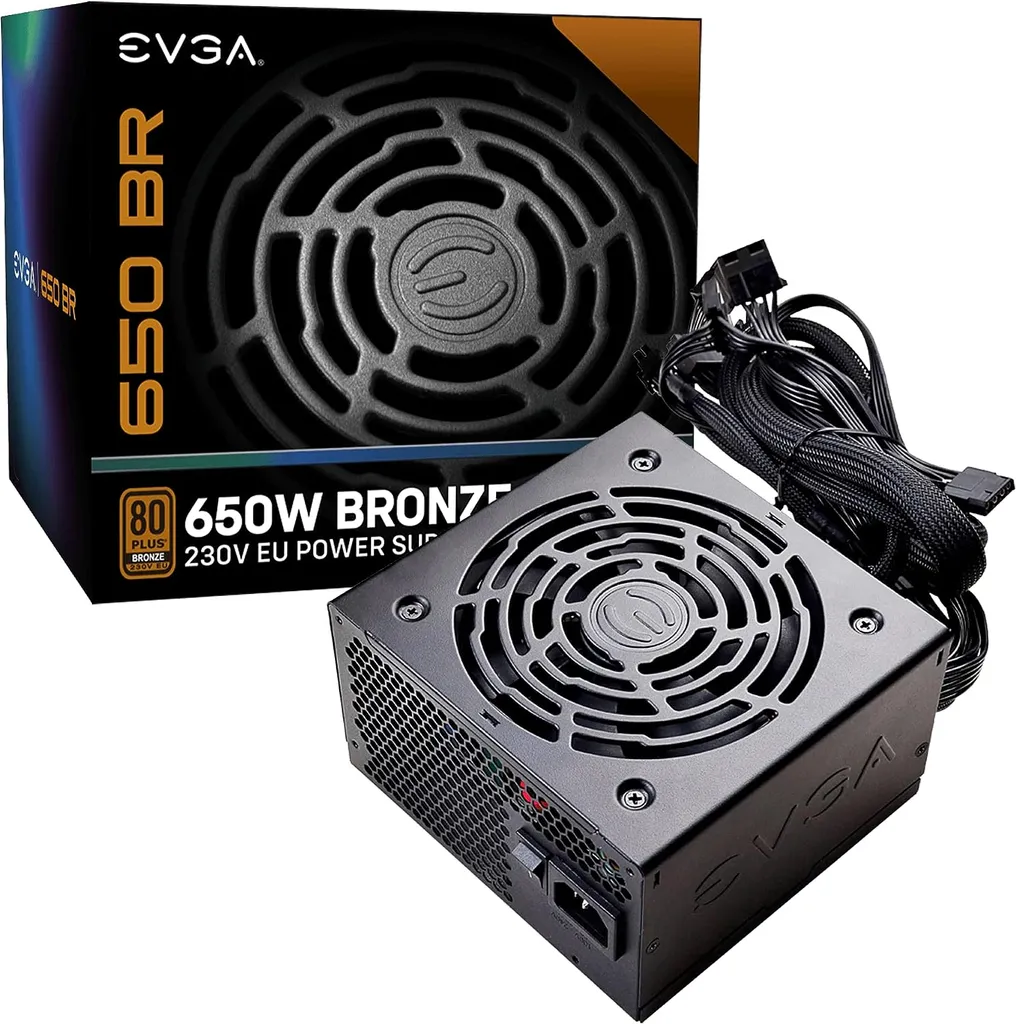 EVGA 100-BR-0650-K2 Alimentation 650W 650 BR 80+ Bronze pour PC Gamer