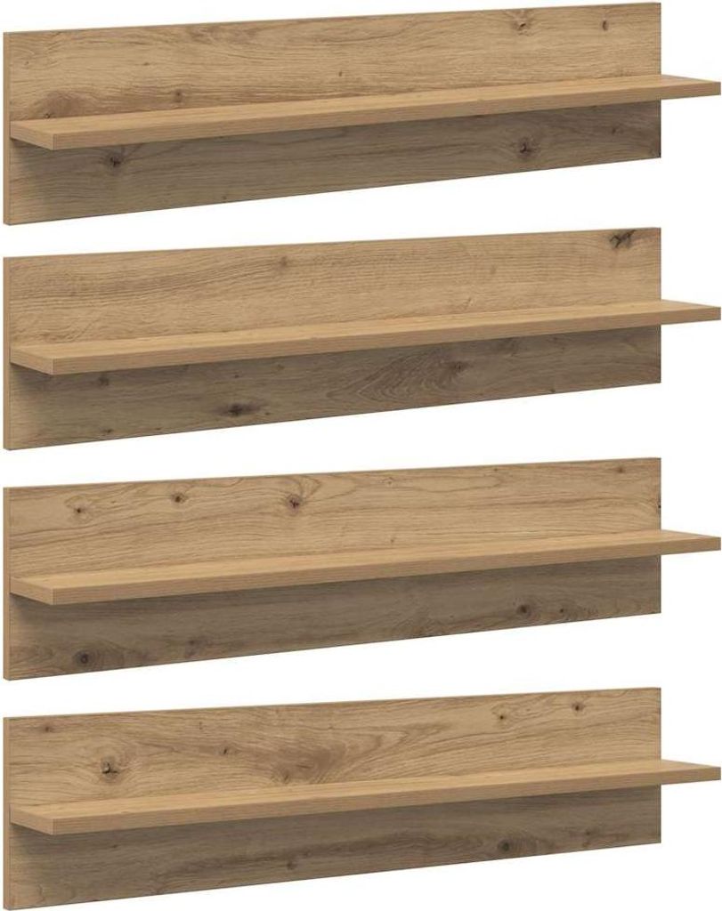 Wandregale 4 pcs Artisan-Eiche 80 x 11,5 x 18 cm Holzwerkstoff