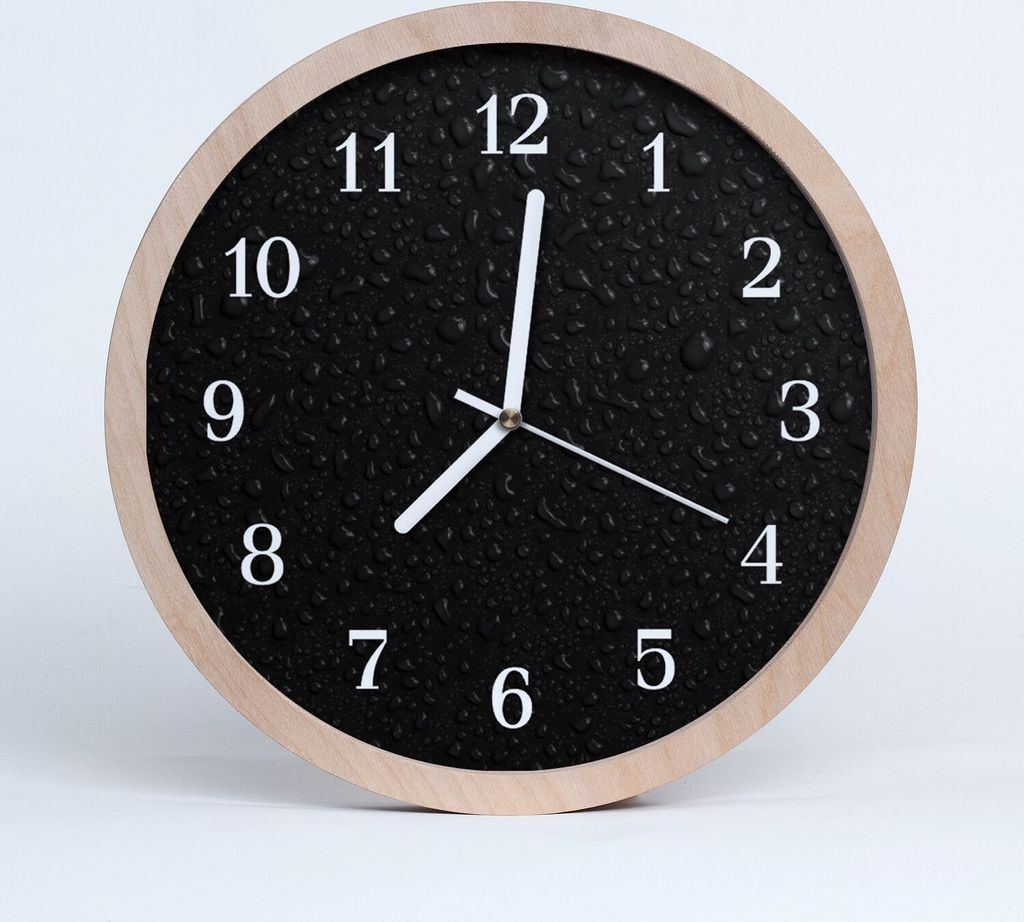 Holzuhr 20fi cm wanduhr - Wassertropfen Küche