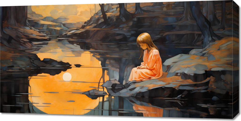 Bild 100x50cm Begeisterung über die Dämmerung